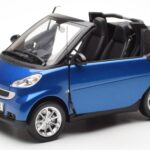 Smart Fortwo 451 Cabrio Blue & Black Minichamps 1:18 150036330 Diecast - image 2 of 8