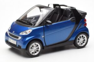 Smart Fortwo 451 Cabrio Blue & Black Minichamps 1:18 150036330 Diecast