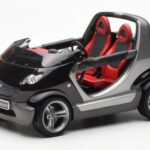 Smart Fortwo Crossblade Cabriolet Silver Black Kyosho 1:18 13440 Diecast