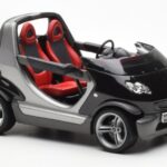 Smart Fortwo Crossblade Cabriolet Silver Black Kyosho 1:18 13440 Diecast - image 4 of 6