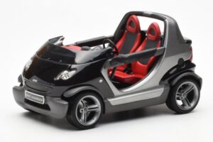 Smart Fortwo Crossblade Cabriolet Silver Black Kyosho 1:18 13440 Diecast