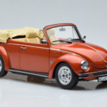 Volkswagen Beetle 1303 Cabriolet Orange Norev 1:18 188526 Diecast - image 4 of 6