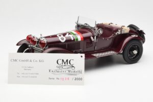 Alfa Romeo 1750 GS Spider #84 T. Nuvolari / B. Guidotti Mille Miglia Winner 1930 CMC 1:18 M-141 Diecast