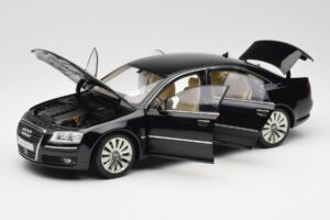 Audi A8 D3 W12 Black Kyosho 1:18 09212BK Diecast - image 2 of 8