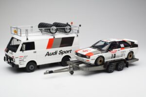 Audi Quattro A2 M. Mouton / F. Pons Tour de Corse 1983 With VW LT35 Otto 1:18 OT418 Resin