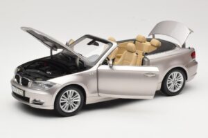 BMW 1 Series E88 Cabriolet Mineral Silver Metallic Kyosho 1:18 80430427020 Diecast - image 2 of 8