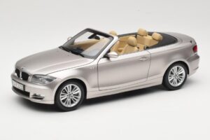 BMW 1 Series E88 Cabriolet Mineral Silver Metallic Kyosho 1:18 80430427020 Diecast