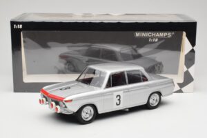 BMW 1800 TiSA #3 D. Glemser / J. Ickx 24 Hours of Spa 1965 Minichamps 1:18 155652903 Diecast - image 6 of 6