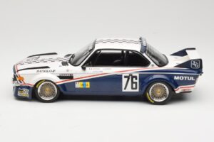 BMW 3.0 CSL E9 Garage Du Bac #76 P. Depnic / H. Coulon 24 Hours of Le Mans 1977 Minichamps 1:18 155772576 Diecast - image 3 of 6