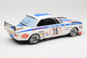 BMW 3.0 CSL E9 #15 BMW Alpina J. Peltier / H. Menzel 24 Hours of Spa 1973 Minichamps 1:18 155732695 Diecast - image 2 of 6