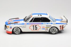 BMW 3.0 CSL E9 #15 BMW Alpina J. Peltier / H. Menzel 24 Hours of Spa 1973 Minichamps 1:18 155732695 Diecast - image 3 of 6