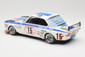 BMW 3.0 CSL E9 #15 BMW Alpina J. Peltier / H. Menzel 24 Hours of Spa 1973 Minichamps 1:18 155732695 Diecast - image 5 of 6