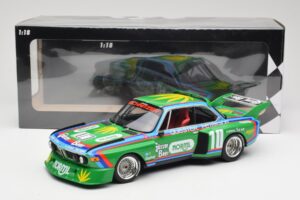 BMW 3.5 CSL E9 Schnitzer #10 D. Quester / R. Peterson 6 Hours Watkins Glen 1976 Minichamps 1:18 155762610 Diecast - image 6 of 6