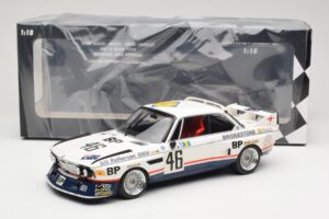 BMW 3.5 CSL E9 #46 Team Brock P. Brock / F. Muir / J. Aubriet 24 Hours of Le Mans 1976 Minichamps 1:18 153762646 Diecast - image 6 of 6