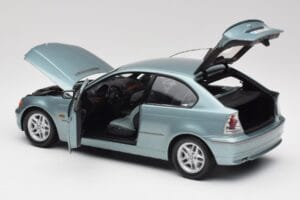 BMW 325Ti E46 Compact Light Blue Metallic Kyosho 1:18 80430024439 Diecast - image 5 of 8