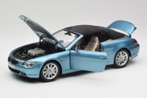 BMW 6 E64 Cabriolet Light Blue Kyosho 1:18 80430153440 Diecast - image 2 of 8