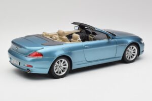 BMW 6 E64 Cabriolet Light Blue Kyosho 1:18 80430153440 Diecast - image 3 of 8