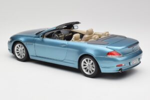 BMW 6 E64 Cabriolet Light Blue Kyosho 1:18 80430153440 Diecast - image 7 of 8