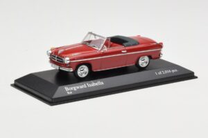 Borgward Isabella Cabriolet Red Minichamps 1:43 400096060 Diecast - image 2 of 4