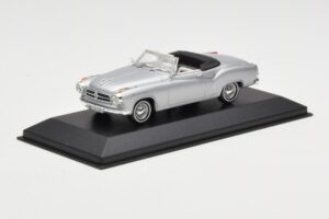 Borgward Isabella Cabriolet Silver Minichamps 1:43 400096030 Diecast - image 2 of 4
