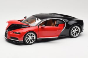 Bugatti Chiron Black & Red Bburago 1:18 18-11040 Diecast - image 2 of 8