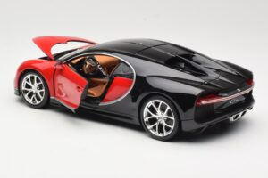Bugatti Chiron Black & Red Bburago 1:18 18-11040 Diecast - image 5 of 8