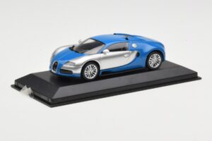 Bugatti Veyron Centenaire Blue Metallic Silver Minichamps 1:43 400110850 Diecast - image 2 of 4
