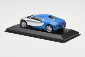 Bugatti Veyron Centenaire Blue Metallic Silver Minichamps 1:43 400110850 Diecast - image 3 of 4