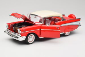 Chevrolet Bel Air Matador Red & India Ivory Road Legends 1:18 92109 Diecast - image 2 of 8