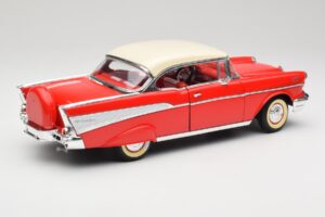 Chevrolet Bel Air Matador Red & India Ivory Road Legends 1:18 92109 Diecast - image 3 of 8