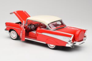 Chevrolet Bel Air Matador Red & India Ivory Road Legends 1:18 92109 Diecast - image 5 of 8