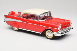Chevrolet Bel Air Matador Red & India Ivory Road Legends 1:18 92109 Diecast - image 6 of 8