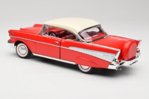 Chevrolet Bel Air Matador Red & India Ivory Road Legends 1:18 92109 Diecast - image 7 of 8