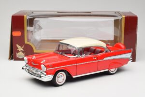 Chevrolet Bel Air Matador Red & India Ivory Road Legends 1:18 92109 Diecast - image 8 of 8