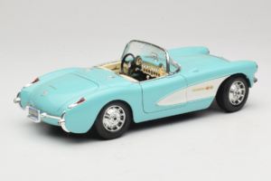 Chevrolet Corvette C1 Blue & White Bburago 1:18 3024-M2 Diecast - image 3 of 8