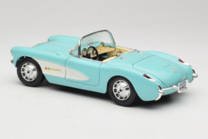 Chevrolet Corvette C1 Blue & White Bburago 1:18 3024-M2 Diecast - image 7 of 8