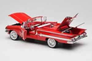 Chevrolet Impala Convertible Red Welly 1:18 9864W Diecast - image 5 of 8