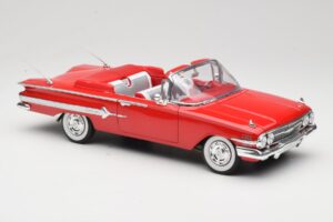 Chevrolet Impala Convertible Red Welly 1:18 9864W Diecast - image 6 of 8
