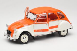 Citroen 2CV Spot Orange & White Solido 1:18 421183600 Diecast - image 2 of 8