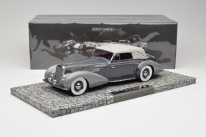 Delage D8 120 Cabriolet Grey & Dark Grey Minichamps 1:18 107115134 Diecast - image 6 of 6