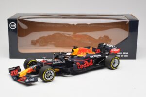 Red Bull RB16B #33 M. Verstappen Emilia Romagna GP Winner Mid Race Tyres 2021 Minichamps 1:18 110210133 Diecast - image 6 of 7