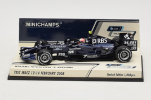 Williams FW30 Toyota #8 K. Nakajima Test Jerez Feb 2008 Minichamps 1:43 400080208 Diecast