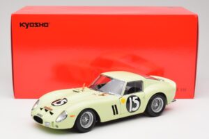 Ferrari 250 GTO #15 S. Moss / I. Ireland Goodwood Tourist Trophy Winner 1962 Kyosho 1:18 08438C Diecast - image 8 of 8