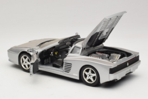 Ferrari 512TR Targa Silver Mira 1:18 6175 Diecast - image 5 of 8