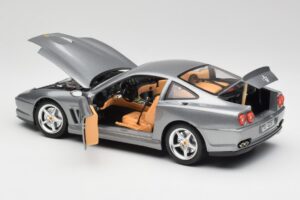 Ferrari 550 Maranello Silver Bburago 1:18 3344 Diecast - image 5 of 8