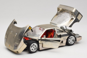 Ferrari F40 Chrome Silver Bburago 1:18 3401 Diecast - image 2 of 8