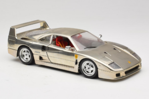 Ferrari F40 Chrome Silver Bburago 1:18 3401 Diecast - image 6 of 8