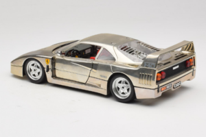 Ferrari F40 Chrome Silver Bburago 1:18 3401 Diecast - image 7 of 8