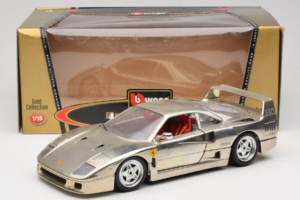 Ferrari F40 Chrome Silver Bburago 1:18 3401 Diecast - image 8 of 8