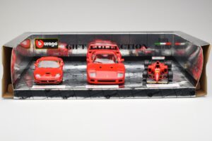 Ferrari Promo Set F40 550 Maranello Scuderia Ferrari F310 F1 1996 Bburago 1:18 FERRARI001 Diecast